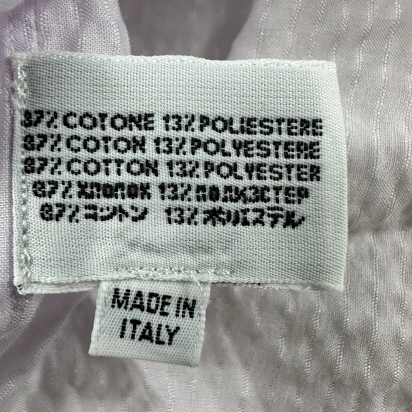 Lanvin‎ Men's Popover Bib Shirt 40 15 3/4 Medium Lavender Purple Made In Italy - Picture 11 of 15